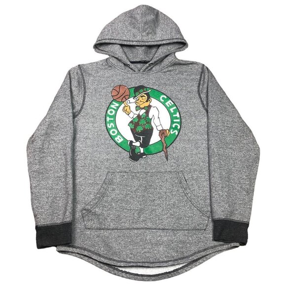 NBA Boston Celtics Logo Gray Hooded Sweatshirt Adult Size Medium - Picture 1 of 5